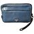 Pochette Prada in pelle nera e blu con zip Nero