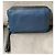 Pochette Prada in pelle nera e blu con zip Nero - vista 2