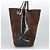 BALLY Borsa a Spalla in Pelle Scamosciata Marrone Nera Auth ti2366 Nero - vista 3