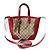 Borsa Gucci Guccissima in pelle rossa e tela GG beige Rosso