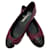 Cambon Chanel Manoletinas de piel rojo oscuro Burdeos