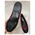Cambon Chanel Manoletinas de piel rojo oscuro Burdeos - vista 4