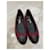Cambon Chanel Manoletinas de piel rojo oscuro Burdeos - vista 5