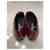 Cambon Chanel Manoletinas de piel rojo oscuro Burdeos - vista 7