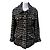 Timeless Chanel Black and White Tweed Bouclè Planisphere Jacket Size 38 FR