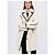 Cappotto in ecopelle di pecora e vinile Maje Nero Bianco - vista 4