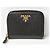 Mini portefeuille Prada VITELLO MOVE en cuir noir