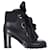  Christian Louboutin Jenny Bow Lace Heeled Ankle Boots in Black Calf Leather Pony-style calfskin  ref.1896135