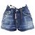 Shorts in denim bloomer con cordoncino e etichetta logo Dsquared2