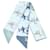 Hermès Hermes Silk Twilly Scarf HERMES PARADE Blue Cloth  ref.1896986