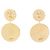 Orecchini a clip in metallo Shourouk Ombre Crystal Sand Argento Metallico - vista 3