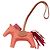 Trim Hermès Charm per borsa a frange in pelle a forma di cavallo Hermes Rodeo PM Rosso