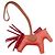 Trim Hermès Charm per borsa a frange in pelle a forma di cavallo Hermes Rodeo PM Rosso - vista 2