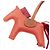 Trim Hermès Charm per borsa a frange in pelle a forma di cavallo Hermes Rodeo PM Rosso - vista 3
