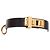 Ring Hermès Bracciale Lockette in pelle liscia con anello d'oro Mini Dog Hermes Nero - vista 3
