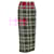 Autre Marque Halpern plaid check tweed high slpencil midi skirt Red Wool  ref.1897489
