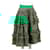Autre Marque  Molly Goddard Ruffled Midi Skirt in Green Cotton  ref.1897924