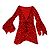 Vestido mini sin espalda de viscosa roja con estampado de leopardo Tom Ford - vista 6