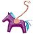 Hermès Charm de caballo con flecos de cuero trimado Hermes Rodeo PM Púrpura