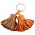 Ring Hermès Charm de bolso de plata con doble borla Hermes Carmen Uno Dos Castaño