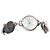 Orologio da polso con bracciale a catena e disco argento logo farfalla Furla scribble