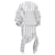 Autre Marque Caroline Constas ruffled stripes wrap top high low skirt set White Cotton  ref.1898577