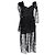 Vestido midi off-shoulder de seda negra con detalles de encaje de Magda Butrym - vista 5