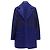 Issey Miyake cobalt taffeta tweed multi-texture jacket coat