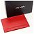 Porte-cartes en cuir Saffiano rouge Prada 1MC208 - vue 2