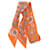 Hermès Hermes Silk Twilly Scarf Orange Multicolor Cloth  ref.1899181