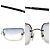 Gafas de sol Chanel CC Logo con strass azul plateado 4105-B Plata - vista 3