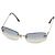 Chanel Silber Hellblau Ombre Randlose Sonnenbrille 4002
