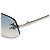 Chanel Silber Hellblau Ombre Randlose Sonnenbrille 4002 - Ansicht 3