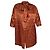 Blusa Chloé con fiocco in seta marrone Rosso