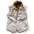 Loro Piana-Weste aus Kaschmir und argentinischem Fuchs. Beige