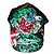 Autre Marque Cappellino da baseball Don Ed Hardy di Christian Audigier Nero Rosso Verde