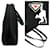 Prada Monkey Logo Canvas Tote Bag Schwarz - Ansicht 4