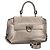 Borsa a mano in pelle Gancini di Salvatore Ferragamo 2way Argento Auth bs20081