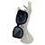 Timeless Chanel Occhiali da sole quadrati in acetato e pelle di vitello bicolore Multicolore - vista 4