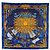 Sciarpa in seta Hermès Carpe Diem Blu Oro