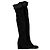 Stuart Weitzman kniehohe Stiefel aus schwarzem Wildleder - Ansicht 3