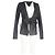 Giacca avvolgente Rick Owens in pelle nera Nero - vista 4