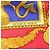 Foulard in seta Hermès Carré 90 Blu Navy Oro - vista 6