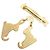 Hermès Hermes Skate-Schuh Motiv Brosche Gold Golden Metallisch - Ansicht 2
