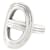 Ring Hermès ANELLO HERMES CATENA ANCORAGGIO 24 GM 54 ARGENTO MASSICCIO 9.8G SCATOLA