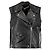 McQ von Alexander McQueen Schwarze Lammleder Bikerweste mit Fransen-Details