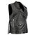 McQ von Alexander McQueen Schwarze Lammleder Bikerweste mit Fransen-Details - Ansicht 2
