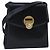 Borsa a spalla Gianni Versace in pelle nera e oro Auth bs20156 Nero D'oro