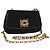 Borsa a spalla CHANEL Chain Gripoix in suede nero CC Auth hk1073