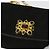 Borsa a spalla CHANEL Chain Gripoix in suede nero CC Auth hk1073 - vista 14